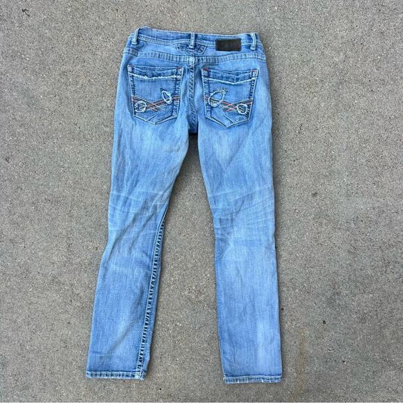 Buckle BKE Asher 30R Straight Leg distressed embroidered jeans - Picture 2 of 7